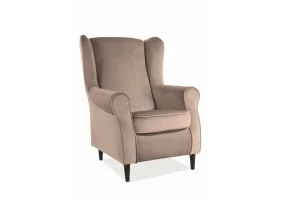 Крісло BARON VELVET беж BLUVEL 28 / венге BARONV28